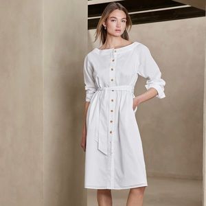 NWT Banana Republic button down off the shoulder dress